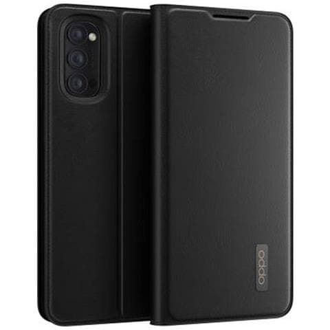 Custodia Reno 4 Pro Folio Flip Cover Con Portacarte, Nero - Foto 1
