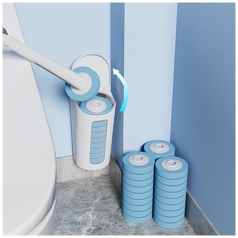 Scopino Usa E Getta Per Wc Con Ricariche Per Bacchetta Igienica (bacchetta+20 Ricariche) Lemon Flavor - Foto 3