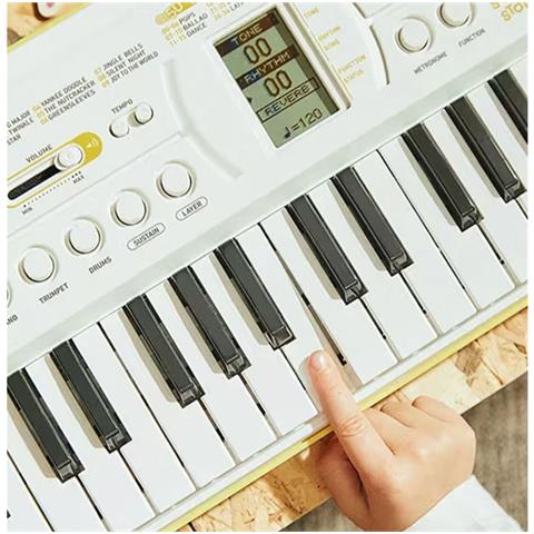 SA80 Mini Tastiera Musicale Elettrica 44 Tasti Colore Bianco - Foto 4