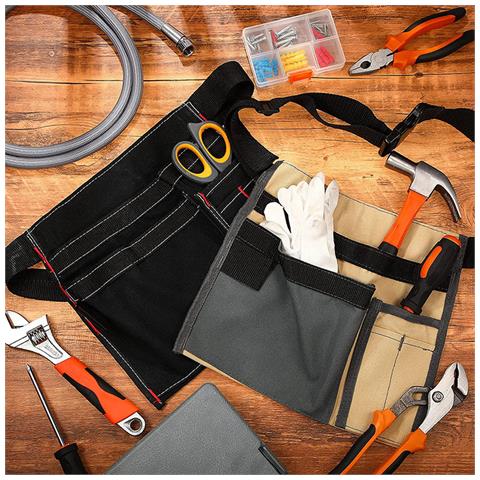 Borsa Da Giardinaggio, Custodia Porta Attrezzi In Tessuto Oxford Con Cintura Grey - Foto 2