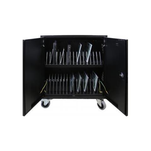 Notecart Flex Extended 24 (schuko) Carrello Per La Gestione Dei Dispositivi Portatili Nero, Grigio - Foto 2