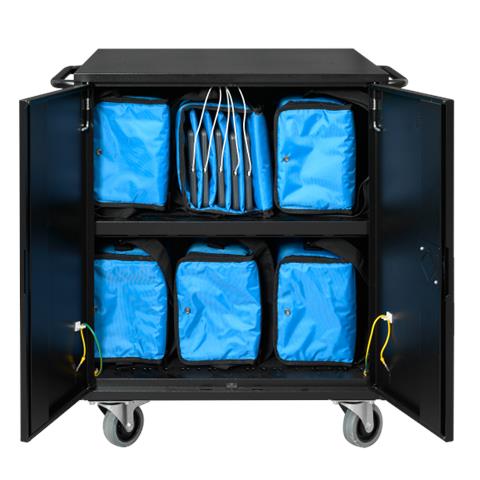 Notecart Flex Extended 24 (schuko) Carrello Per La Gestione Dei Dispositivi Portatili Nero, Grigio - Foto 3