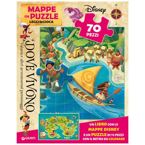 Dove Vivono Vaiana E Altri Amici D Avventura. Mappe In Puzzle. Leggi&gioca. Con Puzzle 70 Pezzi - Foto 1