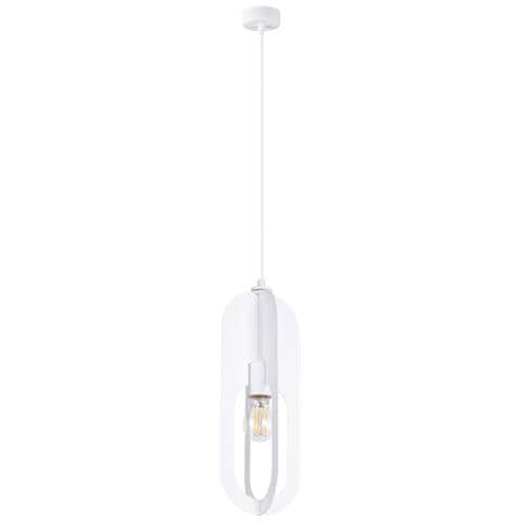 Lampada A Sospensione Nicus 1 Bianco Sl. 1360 - Moderno Lampade A Sospensione Bianco 140x11x11 Cm - Foto 1