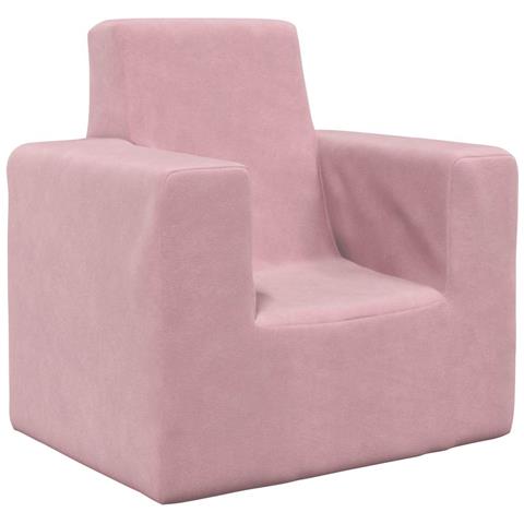 Divano per Bambini Rosa in Morbido Peluche - Foto 1