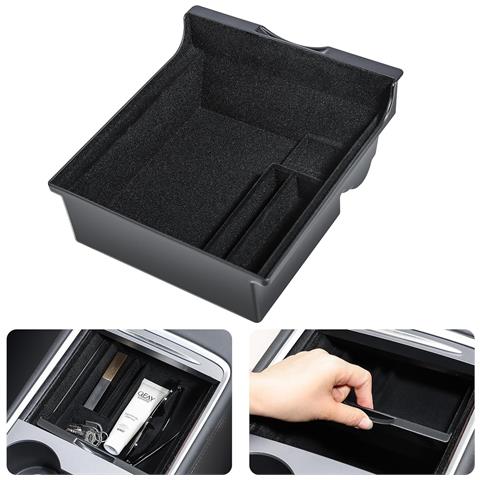 Organizer Elegante Per Tesla Model Y 2021 2022 - Massima Qualità In Abs Nero - Foto 1