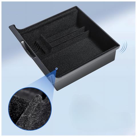 Organizer Elegante Per Tesla Model Y 2021 2022 - Massima Qualità In Abs Nero - Foto 5