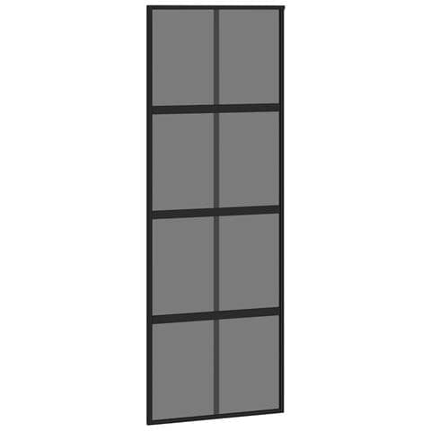Porta Scorrevole Set Ferramenta Nera 76x205 cm Vetro Temperato - Foto 2