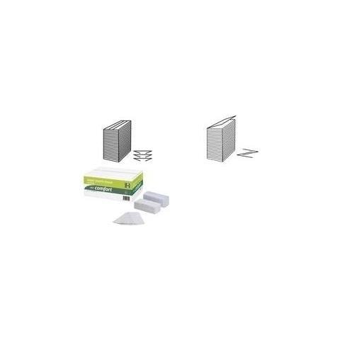 Handtuchpapier Comfort, 250 X 230 Mm, Naturweiss 2-lagig Tissue, V-falzung, 100% Recycling, Volumen-prgung (277200) - Foto 1