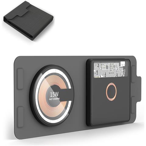 Caricatore Wireless Pieghevole Portatile 15w, Qi + Magsafe. Base Di Ricarica Doppia. - Foto 1