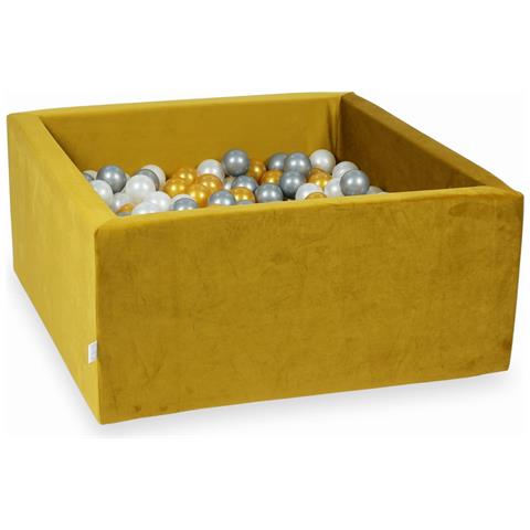 Ballenbak Met Ballen 400st 90x90x40 Fluweel Goud (goud, Zilver, Parelmoer) - Foto 1