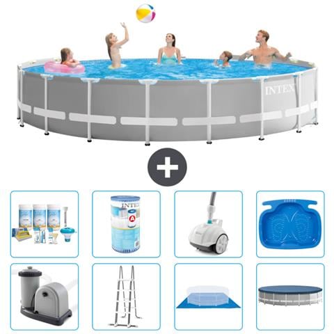 Piscina Fuori Terra - In Giro - 549x122 Cm - Grigio - Include Accessori Coordinati A2319 - Foto 1