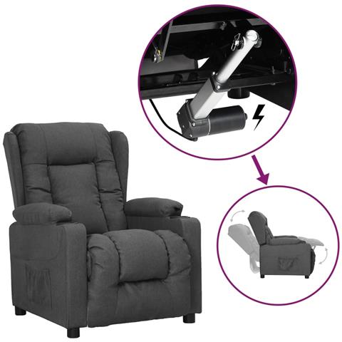 Lusso Casadino - Poltrona Alzapersona In Tessuto Grigio Scuro - Foto 2