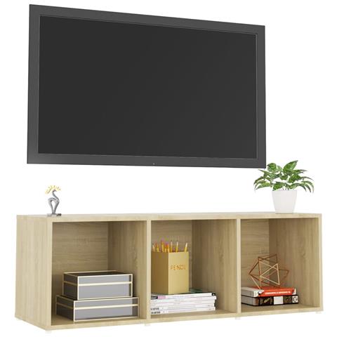 Mobile Porta Tv Rovere Sonoma 107x35x37 Cm In Legno Multistrato - Foto 2
