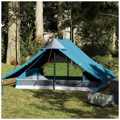 Tenda da Campeggio per 2 Persone Blu Impermeabile - Foto 2