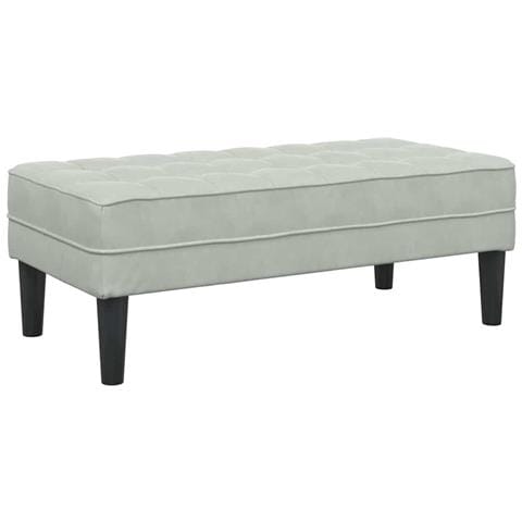 Panchina  Grigio chiaro 113 cm in velluto - Foto 1