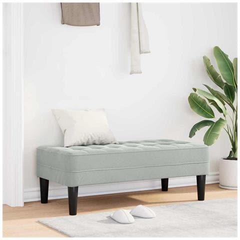 Panchina  Grigio chiaro 113 cm in velluto - Foto 2