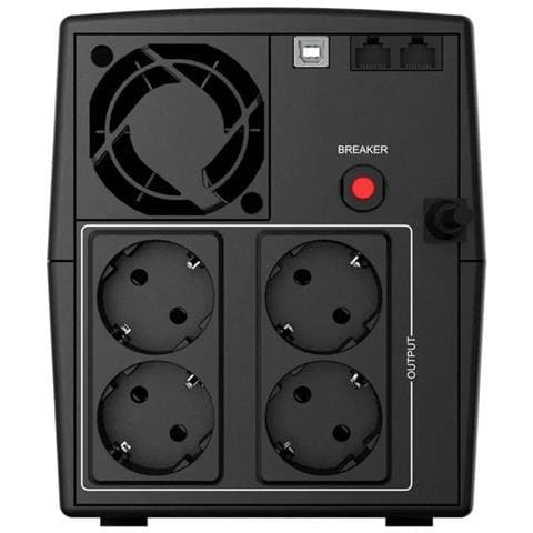 Keen 1000 Usb Gruppo Di Continuità  1000va 600 Watt, Line Interactive, Ups Per Computer Pc E Modem, Avr, 4 Uscite Schuko, 2 Batterie 12v-7ah - Garanzia 3 Anni - Foto 3