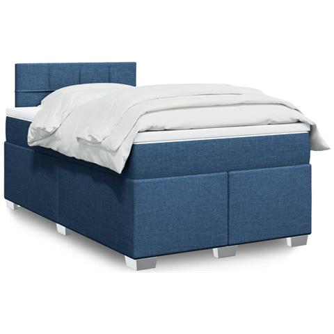 Giroletto a Molle con Materasso Blu 120x190 cm in Tessuto - Foto 2