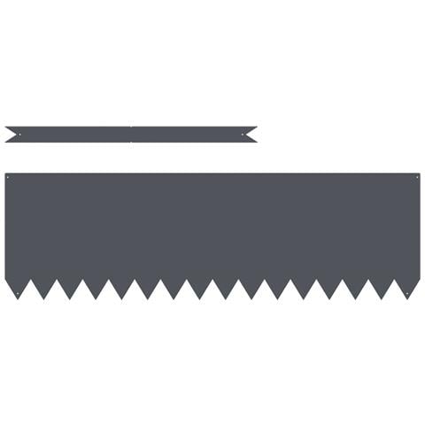 Bordi Giardino 10 pz Antracite 100x0,5x30 cm Plastica - Foto 1