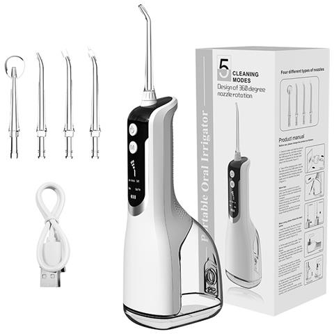 Idropulsore Orale Elettrico Portatile - Idropulsore Ricaricabile Usb Per Casa E Viaggio White - Foto 1