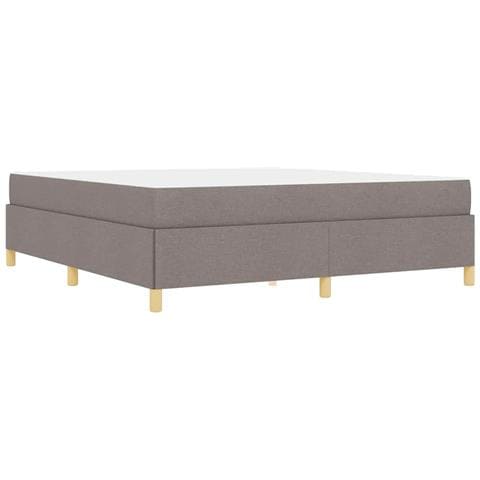 Letto a molle con materasso Taupe e bianco 180 x 200 cm Tessuto - Foto 9
