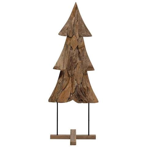 Albero di Natale Marrone 90 cm Legno massello di teak - Foto 1