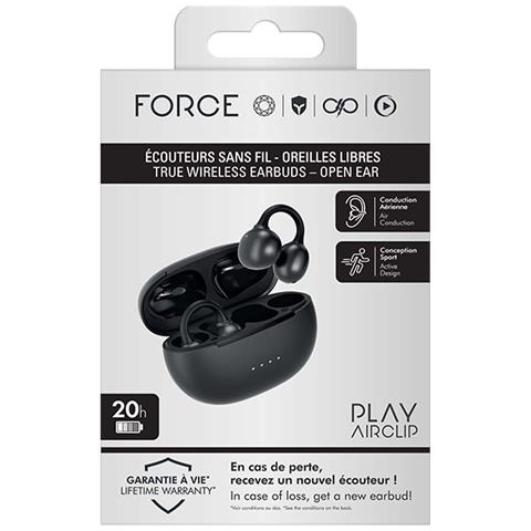 Auricolari True Wireless Open-ear Airclip Con Enc, Nero - Foto 4
