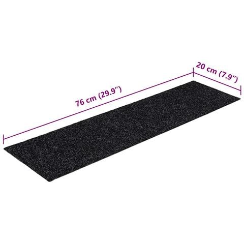 Tappetini per scale autoadesivi 30 pz 76x20 cm neri rettangolari - Foto 8