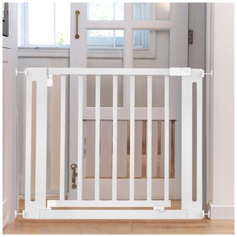 Safetots Cancelletto Elegance In Legno, Bianco, 79cm - 87cm, Cancelletto Di Sicurezza A Pressione, Passaggio Extra Largo Di 57cm - Foto 4