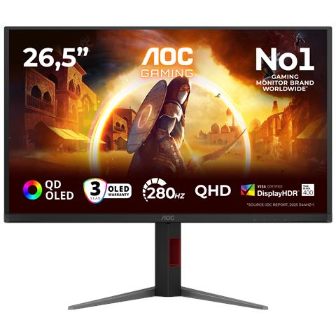 G4 Q27G4ZD Monitor PC 67,3 cm (26.5") 2560 x 1440 Pixel Quad HD QD-OLED Nero, Rosso - Foto 1