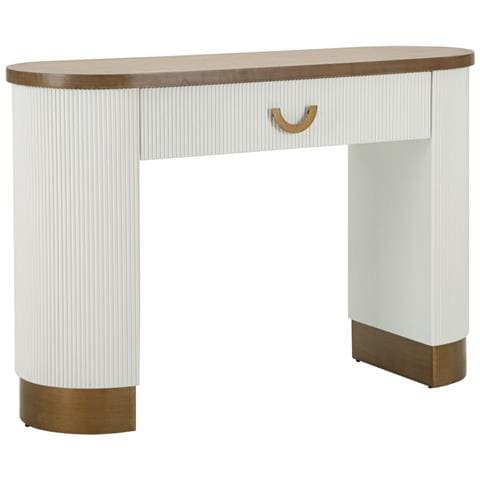 Tavolo Consolle Vkh611-bianco-mdf-121x40x78 Cm - Foto 1
