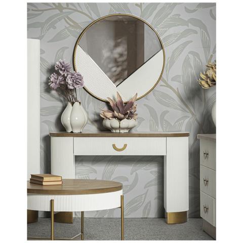 Tavolo Consolle Vkh611-bianco-mdf-121x40x78 Cm - Foto 8