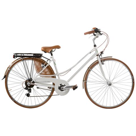 Bici Misura 28 City Bike Vintage Linea Sport Rondine Bicicletta Da Donna Con Cambio 6v Completa Di Accessori Luci A Led - 44 Azzurro - Foto 2