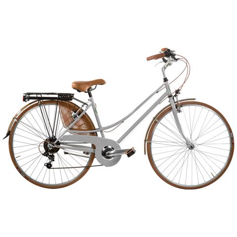 Bici Misura 28 City Bike Vintage Linea Sport Rondine Bicicletta Da Donna Con Cambio 6v Completa Di Accessori Luci A Led - 44 Azzurro - Foto 3