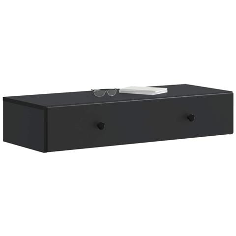 Tavolino da Parete Laterale Nero 87,5 x 34,5 x 17 cm - Foto 2