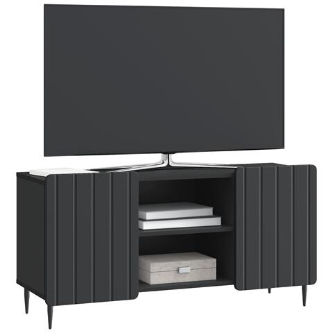 Mobile TV Nero 102 x 34,5 x 52 cm Legno ingegnerizzato - Foto 2