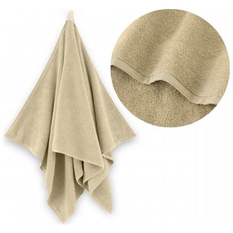 Asciugamano Liczi 2 - 70x140 cm - Beige chiaro - 100% cotone egiziano - Ultra morbido e assorbente - Foto 6