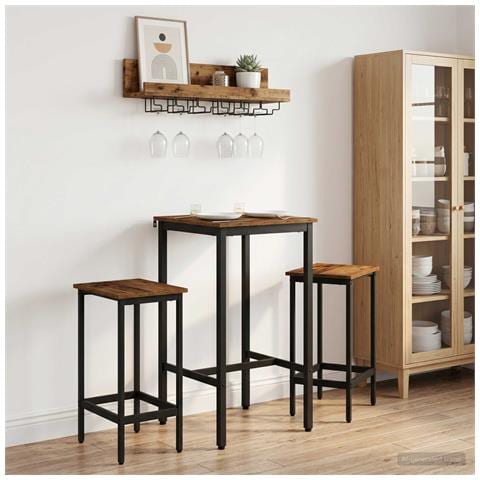 Tavolo da bar 52 x 52 x 110 cm Legno ingegnerizzato - Foto 2