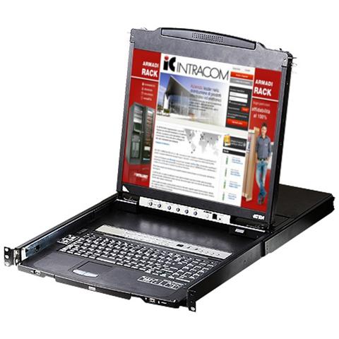 IDATA CL-5808N - Switch KVM USB-PS2 VGA 8 porte LCD 19'' e porta USB Dual Rail, CL5808N - Foto 1