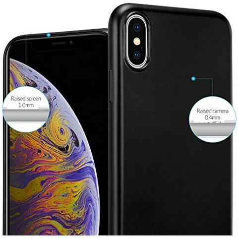 Custodia Compatibile Con Apple Iphone Xs Max In Nero Metallico - Coperchio Protettivo In Silicone Tpu Flessibile - Foto 2
