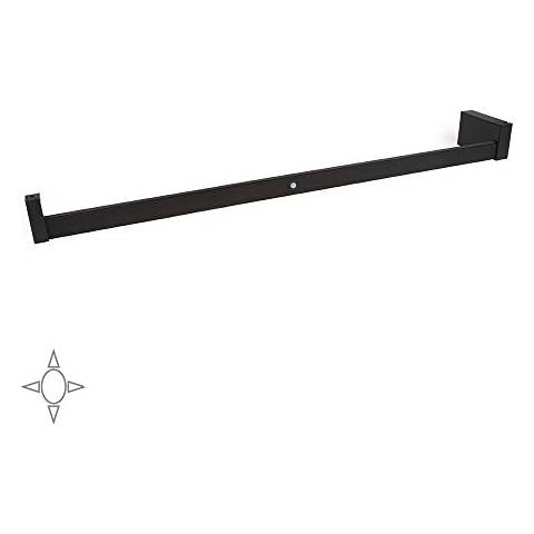 Luci Led Per Armadio O Cabina Armadio, Asta Appendiabiti Con Luce Led Ricaricabile E Sensore Di Movimento, Alluminio Colore Moka, L 858-1008mm - Foto 1