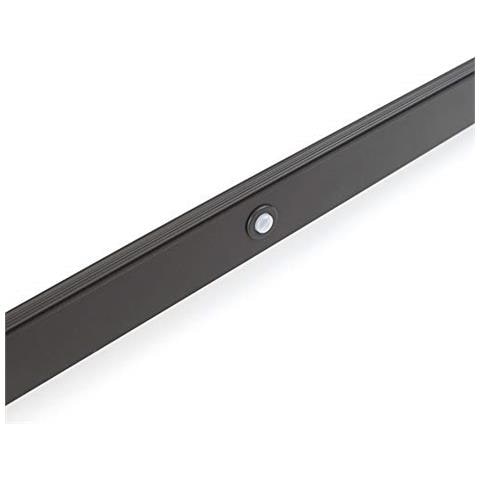 Luci Led Per Armadio O Cabina Armadio, Asta Appendiabiti Con Luce Led Ricaricabile E Sensore Di Movimento, Alluminio Colore Moka, L 858-1008mm - Foto 2