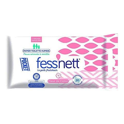 Fess' Nett Carta Igienica Bagnato Pocket Fiore Di Cotone 20 Pezzi - Foto 1