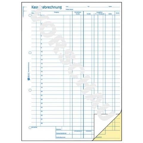 Zweckform Formularbuch ""kassenabrechnung"", A4 - Fr Den Markt: D - L - A (428)  - Foto 2