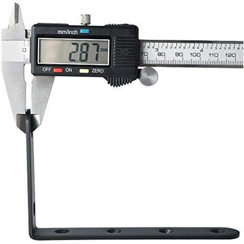 Mensola Staffa Dangolo Brace Staffa Angolare Griglia Di Attaccatura Di Parete 125 Millimetri 75 Mm In Acciaio Inox Nero Opaco Finito 4 Pezzi Ej5207b-4p - Foto 2