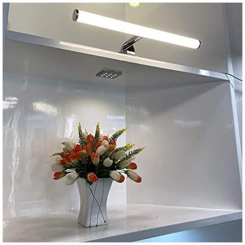 Chrome Luce Rivestimento Dello Specchio Del Led Bagno Luce Make-up Light Bagno Luce Del Governo A Plafone Luce Illuminazione Del Governo Della Luce Del Morsetto Bianco Neutro 4000k 8w 230 V 640lm Ip44 Lunghezza 400 Millimetri - Foto 2