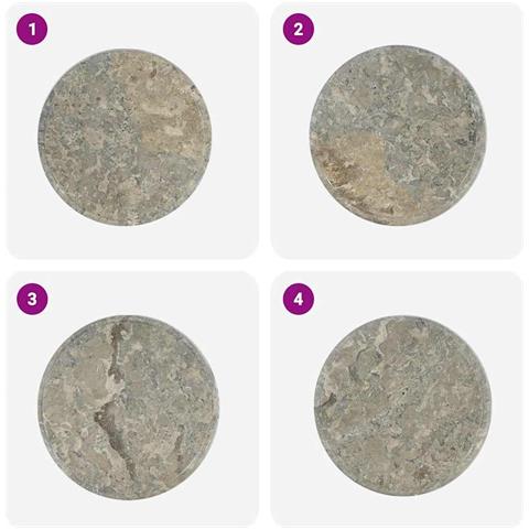 Piano Per Tavolo Grigio 40x2,5 Cm In Marmo - Foto 7