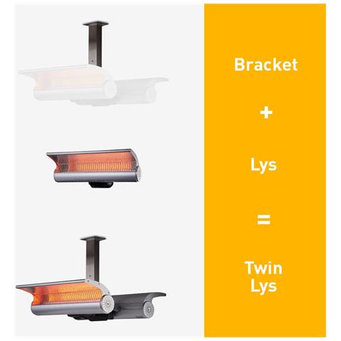 Stufa Infrarossi Soffitto Doppio Riscaldatore Riflettente A Soffitto Da 4000w Grigio Realizzate In Acciaio Inox E Alluminio Anodizzato Di Altissima Qualita Grado Di Protezione Ip65 Telecomando - Foto 8