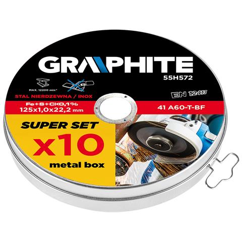 Scatola Per Dischi Da Taglio, 125mm 10x 125x1,0mm, Metallo / Inox, 41 A60-t-bf, Confezione Da 10 Pezzi - Foto 3